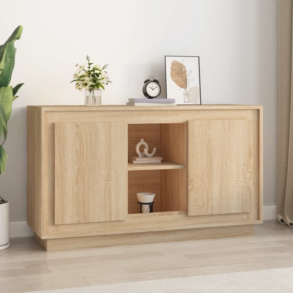 Credenza Sonoma rovere 102x35x60 cm materiale legno Immagine del prodotto 