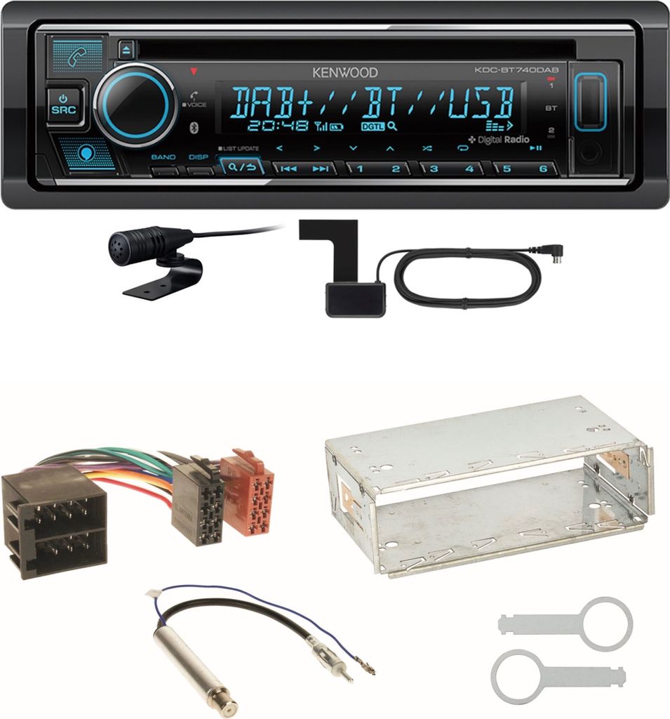 Kenwood KDC-BT740DAB Digitalradio Einbauset für Seat Ibiza 6L Arosa Cordoba