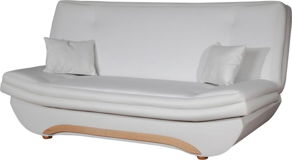 Klick-klack-Sofa Schlafsofa GIANA in Kunstleder Weiss