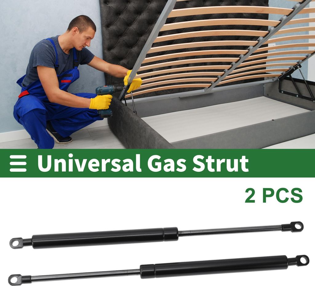 350mm/13.78" Gasdruckfedern 100N Gasfedern Schwarz Kohlenstoffstahl 2 Stücke Wohnmobil Auto Werkzeugkasten Deckel Aufbewahrungsbox Abdeckung Schra...