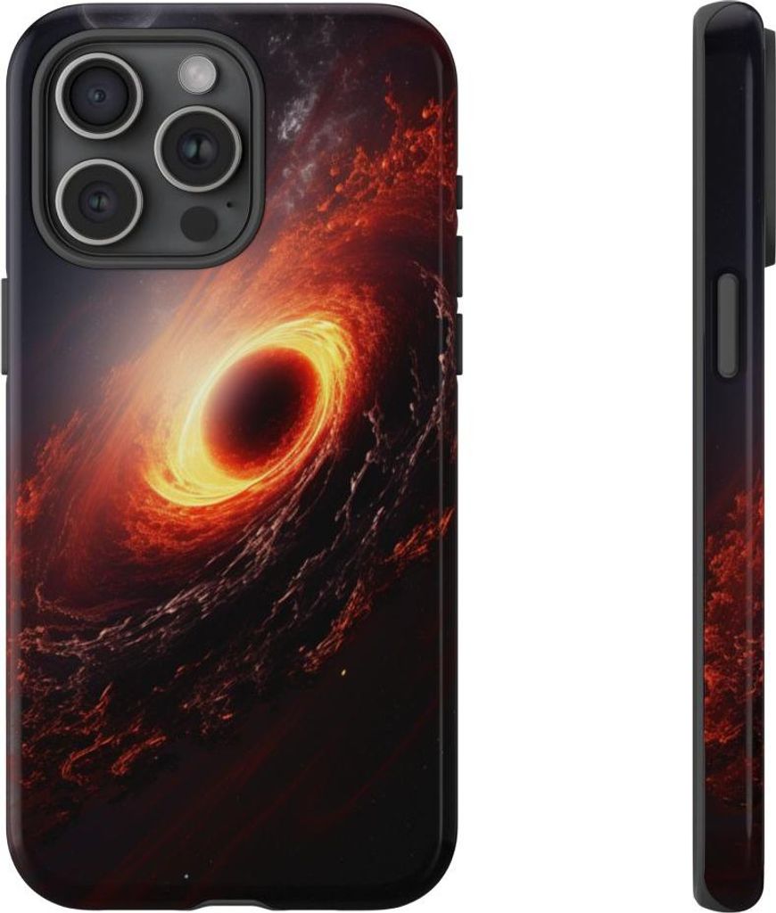 Glühendes Schwarzes Loch im All – Hülle Kompatibel mit iPhone 15 Pro Max