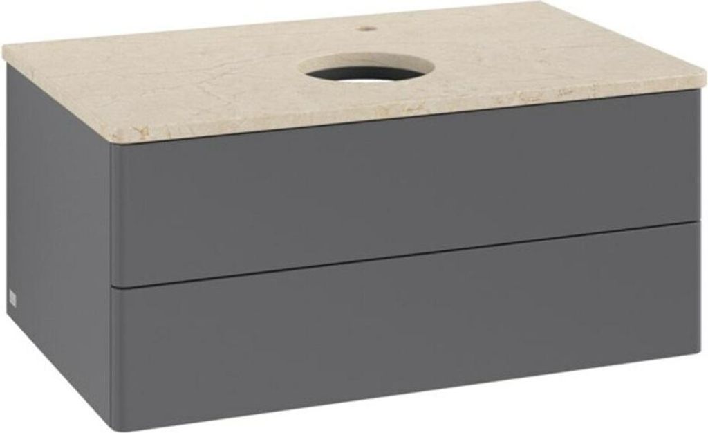 V&B Waschtischunterschrank ohne Frontstruktur -Beleuchtung Antao 80x36x50cm, HL, WBP botti., A m Lac