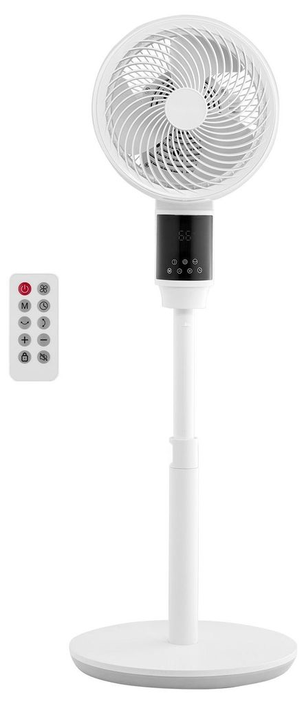 Standventilator - Windmaschine - Oszillation 80° - Leiser Gleichstrommotor - Fernbedienung - Mit 9 Geschwindigkeitsstufen & 4 Modi - Timer - Höhe...