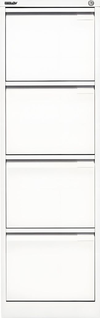 BISLEY Hängeregistraturschrank verkehrsweiß 4 Schubladen 41,3 x 62,2 x 132,1 cm