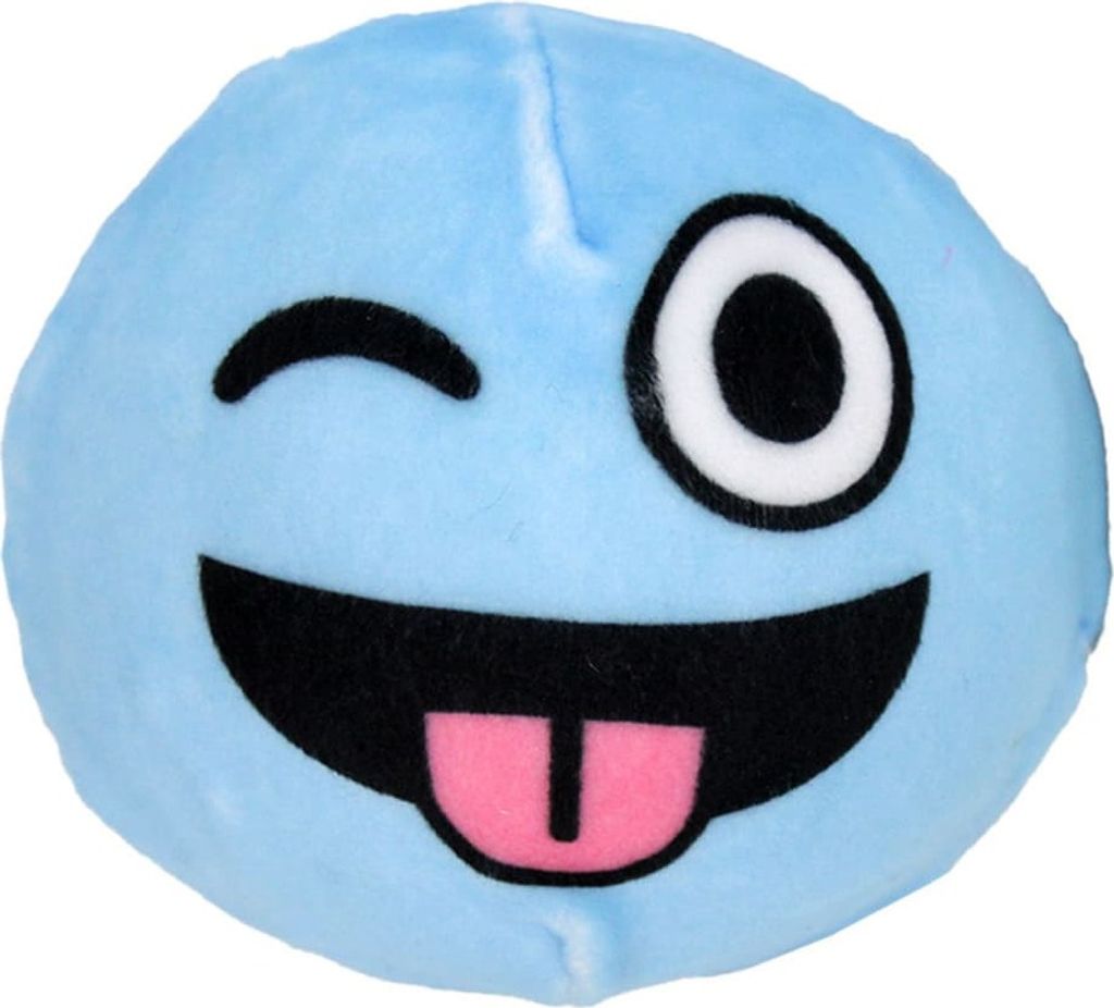 Squeeze-Ball aus Plüsch "Zwinker-Smiley" - ca. 9 cm Produktbild 