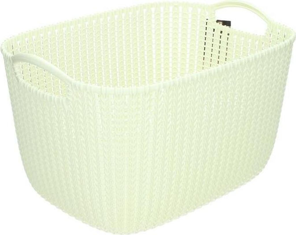 Curver Aufbewahrungskorb Knit eckig 36x28x24cm Creme Produktbild 