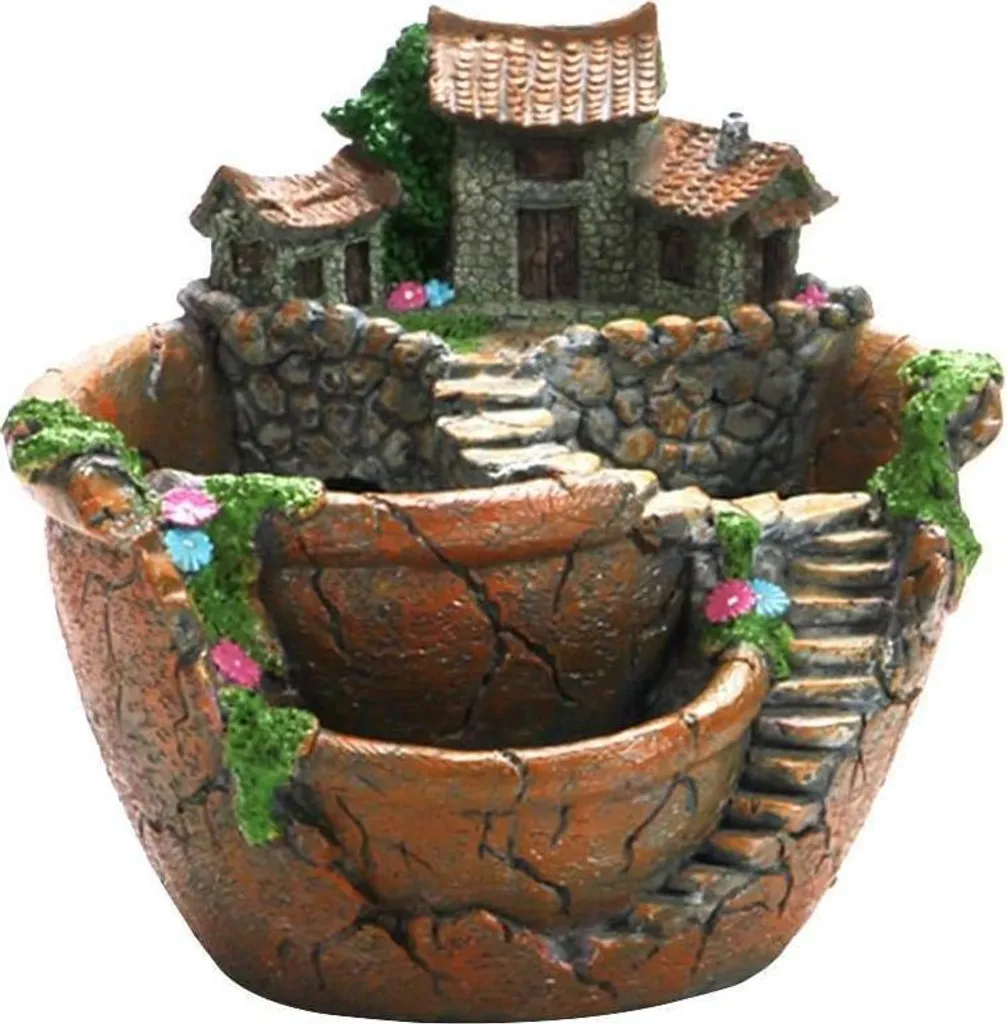 Pot de fleurs créatif micro-paysager en résine pour succulentes d'art
