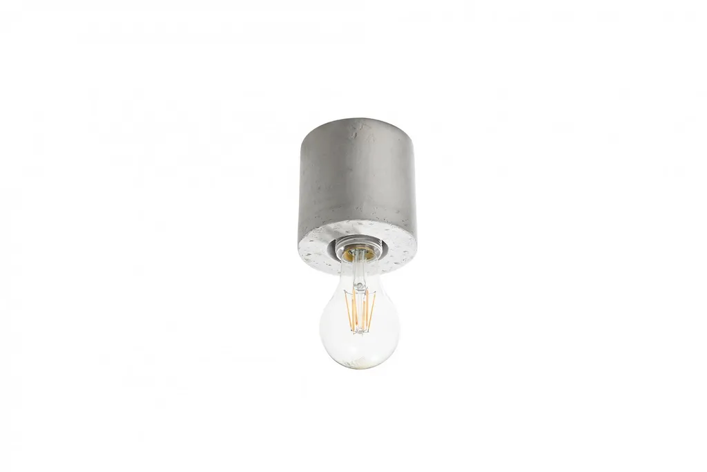 Lampada da soffitto SALGADO in cemento 1xE27 15W calcestruzzo 10x10x10cm Sollux Lighting