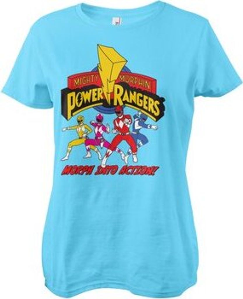 Morph Into Action Girly Tee - Small - Skyblue