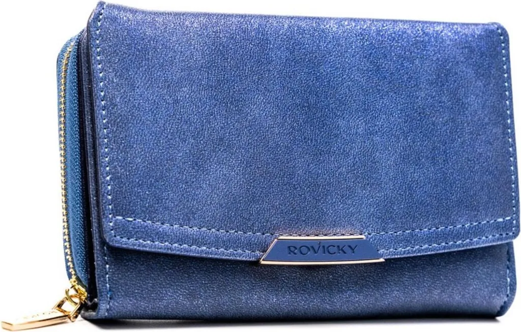 Portefeuille pour homme Rovicky en cuir avec nombreux rangements noirs