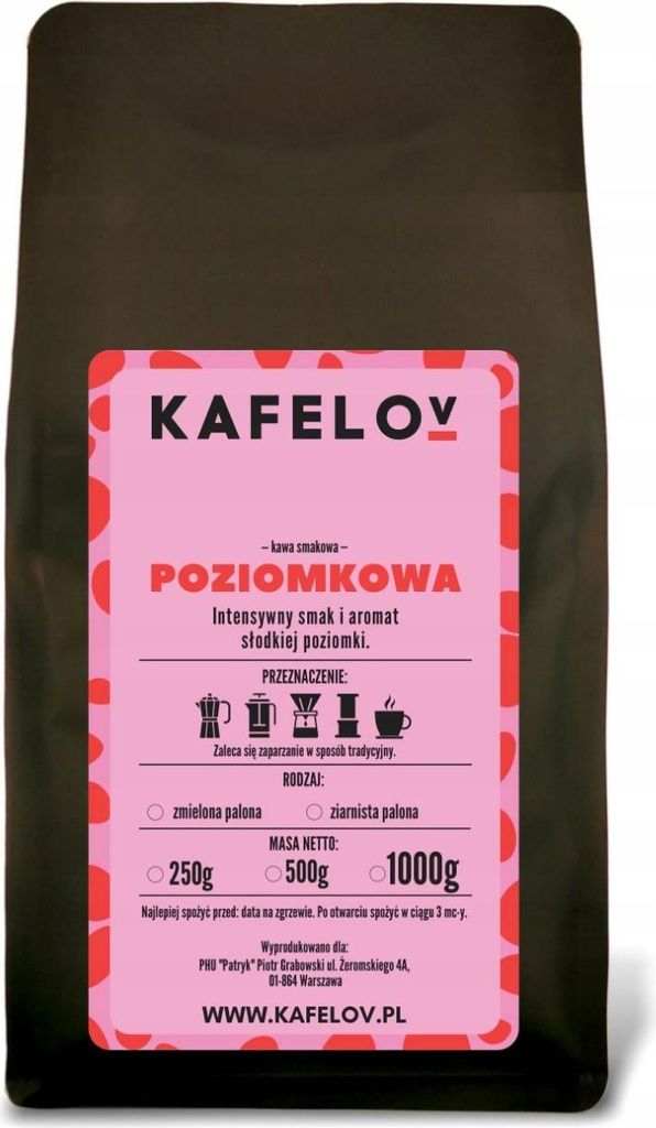 KAFELOV | Kaffeebohnen walderdbeere-Geschmack - 250g - Süßer - 100% Arabica - Hochwertige Röstung