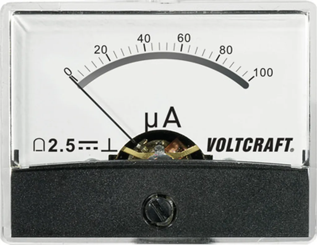 Voltcraft AM-60X46/100µA/DC Ampèremètre Encastrable à Cadre Mobile