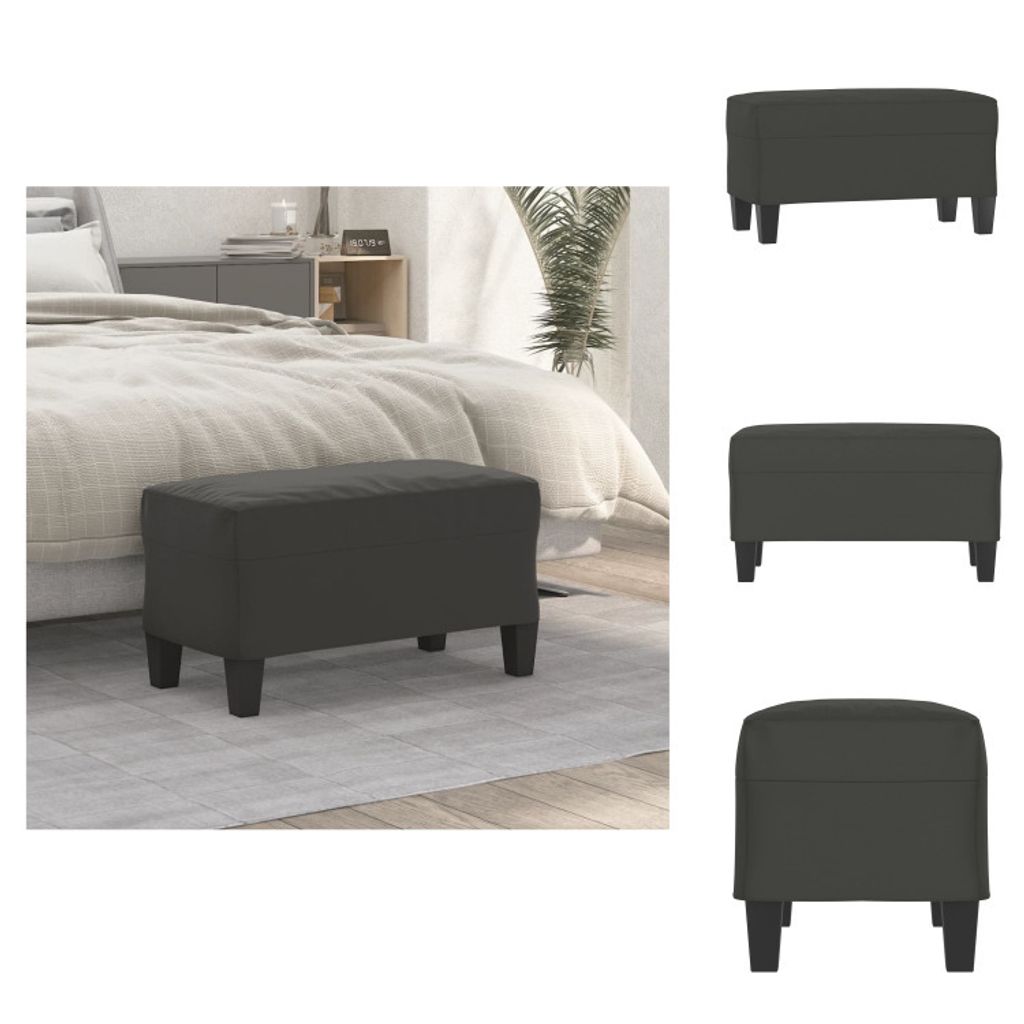 vidaXL Sitzbank Dunkelgrau 70x35x41 cm Mikrofasergewebe - Sitzbänke