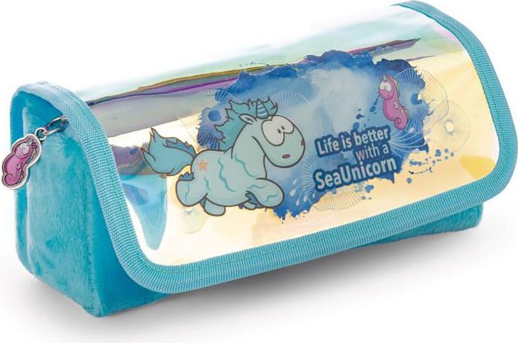 Nici Mäppchen Einhorn Aquario blau 19 cm Produktbild 