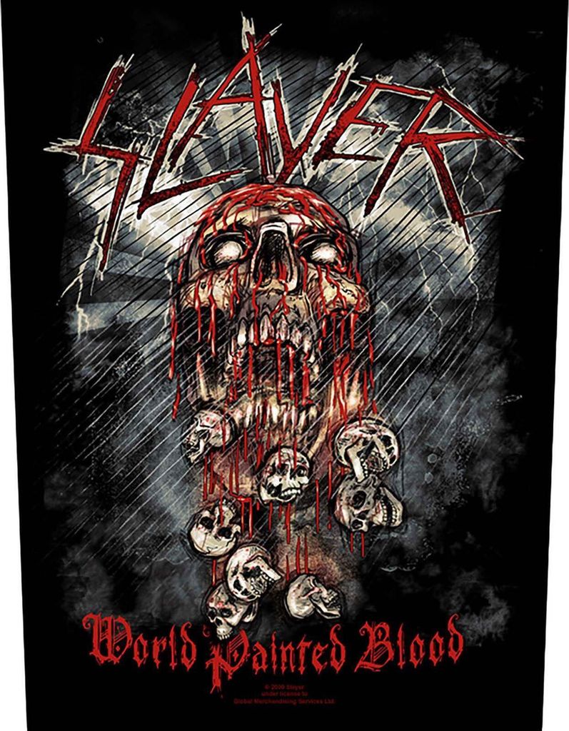 Slayer - Patch "World Painted Blood" RO4776 (Einheitsgröße) (Rot/Schwarz/Weiß)