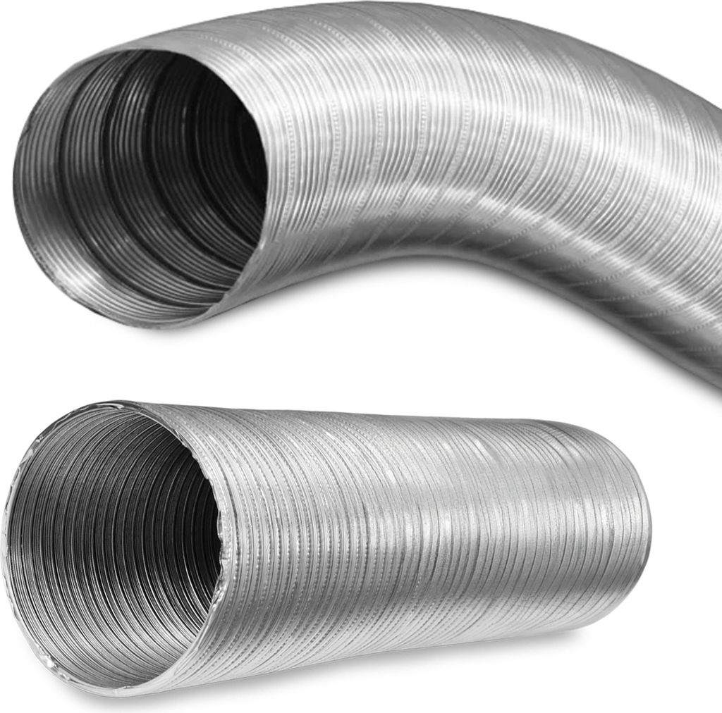 Aluminium-Ventilationsrohr Ø100mm 3 Meter Länge Flexschlauch Aluminium Abluftschlauch Luftschlauch Roysson