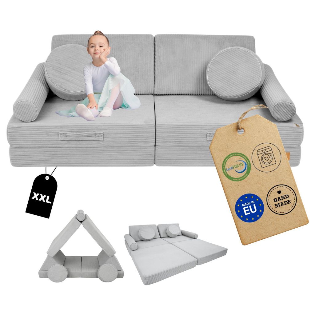 Sofa modułowa piankowa Flumi 10-elementowa do zabawy – Zdjęcie produktu 