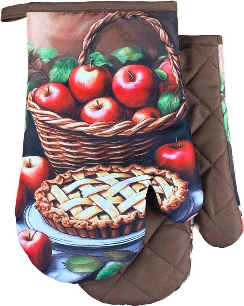 Ofenhandschuhe, Küchenhandschuhe mit Magnet Olaf II Äpfel