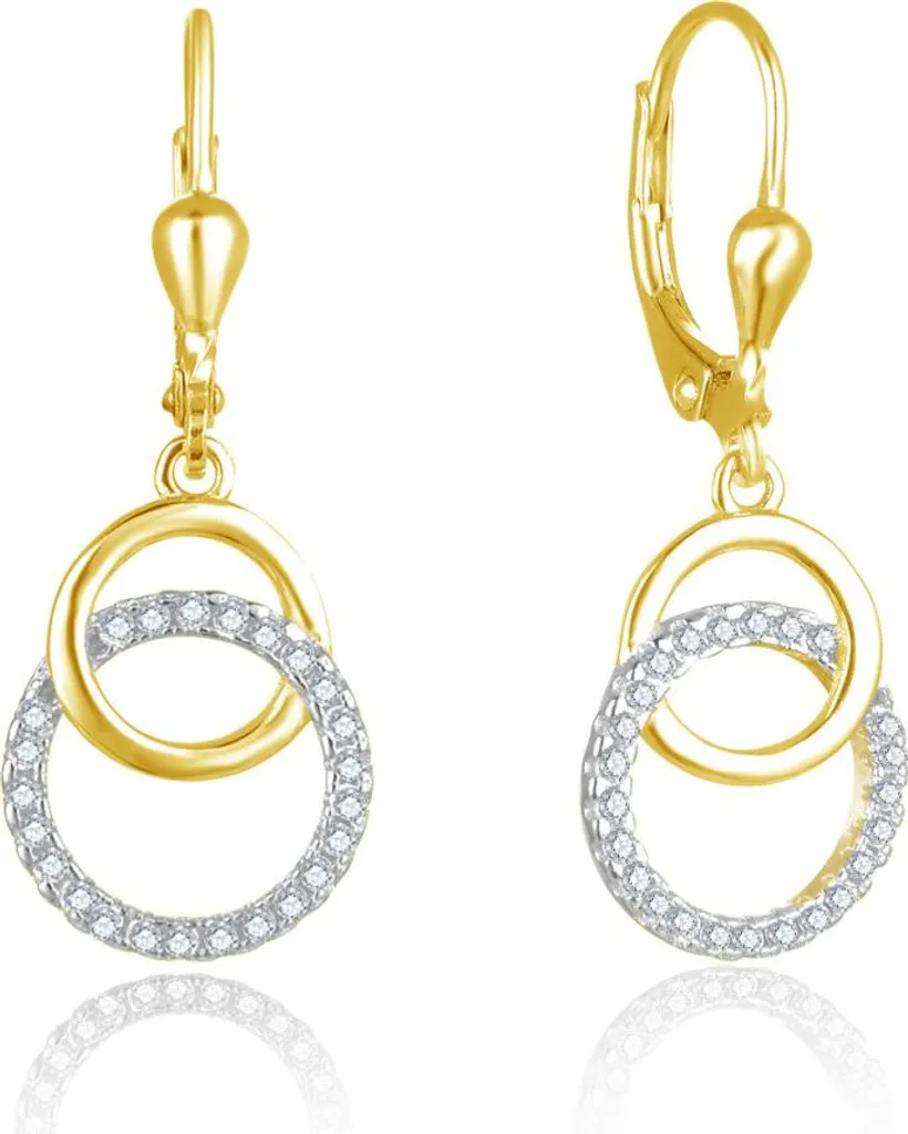 Orecchini placcati oro con zirconi AGUC2707-RHG | Eleganza Italiana