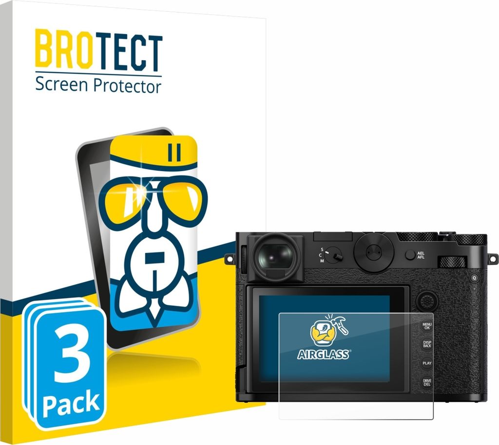 3x BROTECT Schutzglas für Fujifilm GFX 100RF Schutzfolie Panzer Folie Glas Display Schutz klar