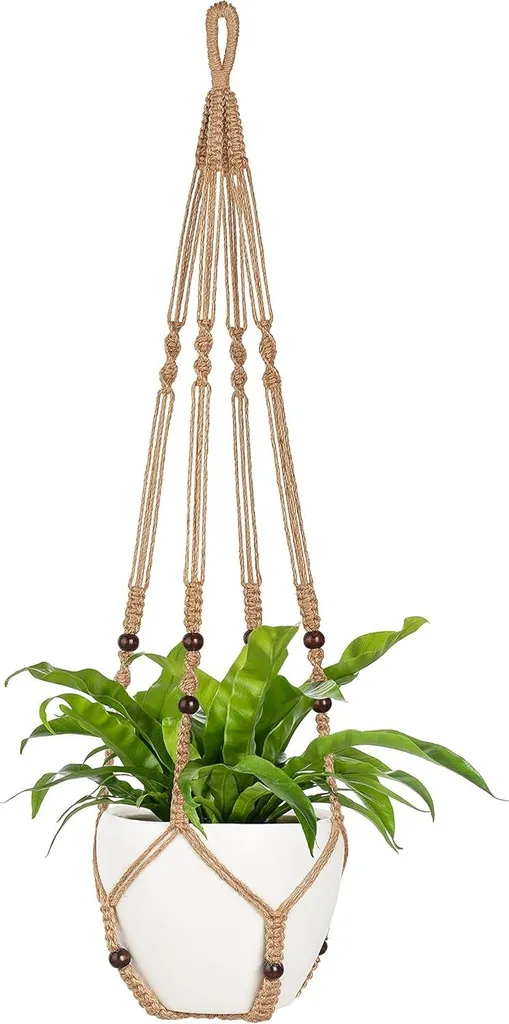Suspension pour plantes en macramé pour libérer l'espace au sol avec style