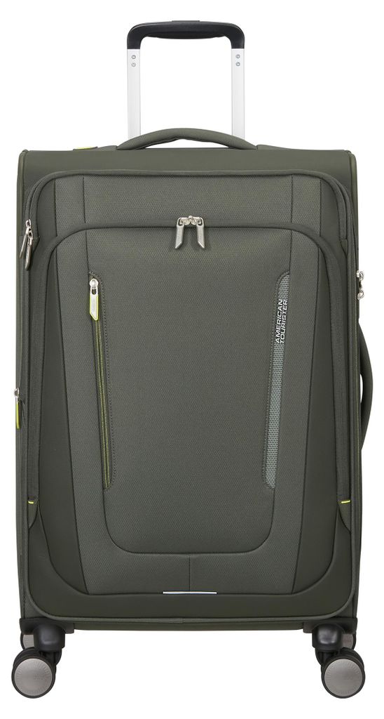 American Tourister Trolley Wanderlite Spinner Exp. TSA Dark Khaki tannengrün 70cm