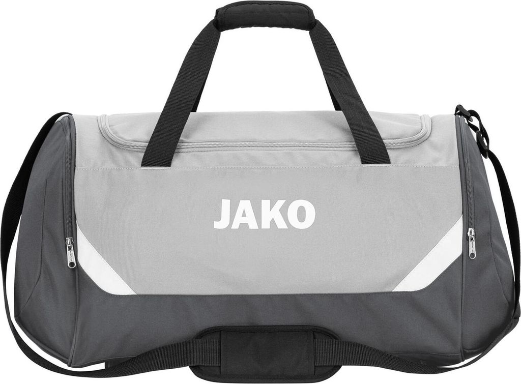 Jako Sporttasche Iconic mit Bodenfach hellgrau anthrazit Gr S