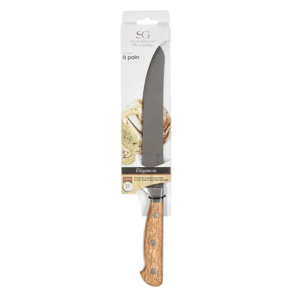 Coltello Pane 20,5cm Acciaio Elegancia 5Five - Design e Precisione