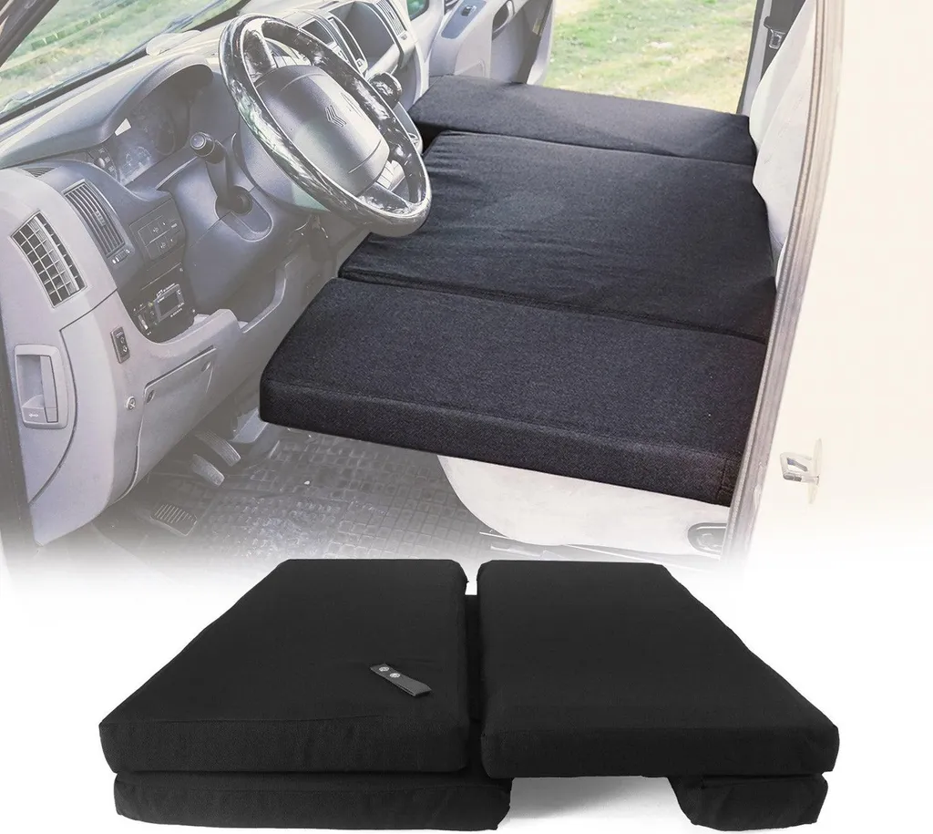 OMAC Matelas Noir Pliable 3 volets Polyester Ford Transit 2006-2014