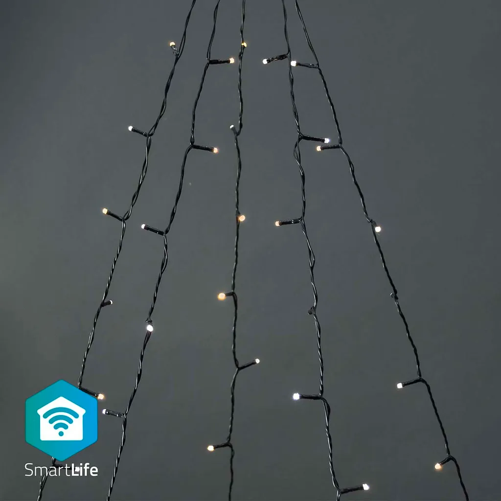 Déco Noël Connectée : Guirlande 200 LED Wi-Fi Blanc Variable 20m