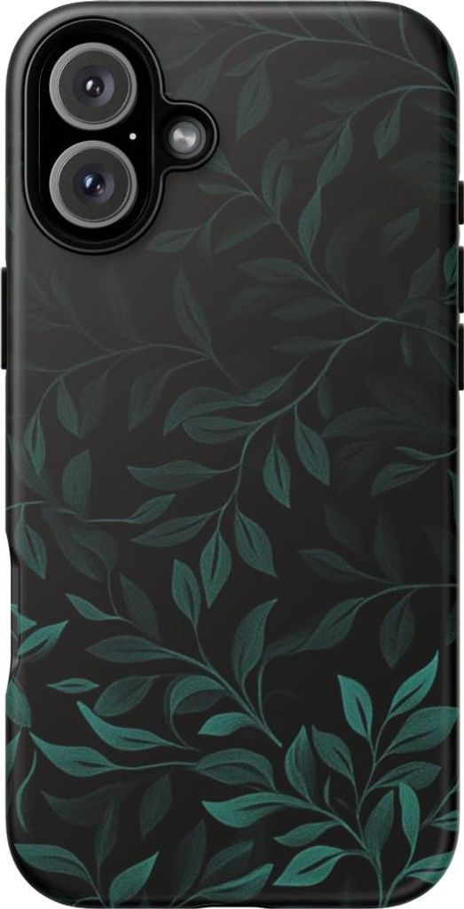 Waldgrünes Blättermuster – Handyhülle Kompatibel mit iPhone 16 Plus