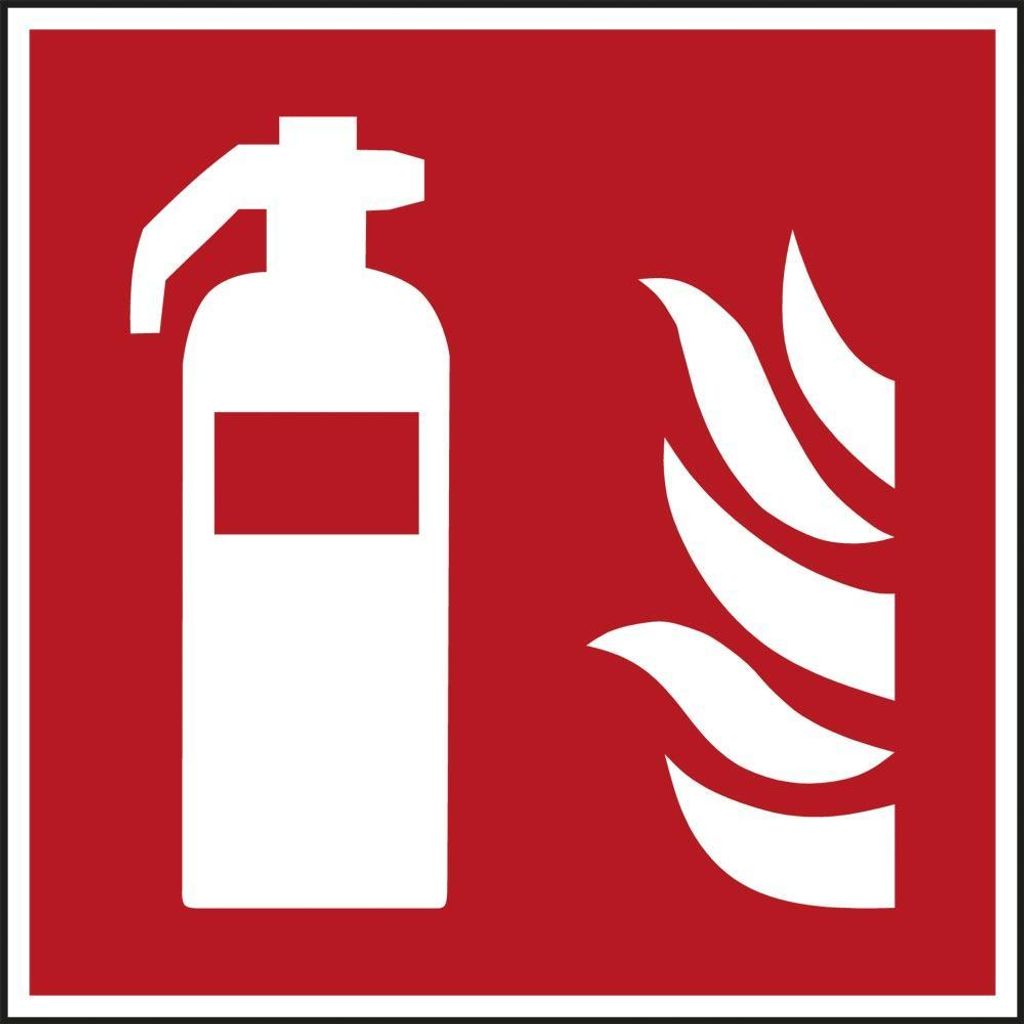 Aufkleber Feuerlöscher F001 nach ISO 7010 150x150mm