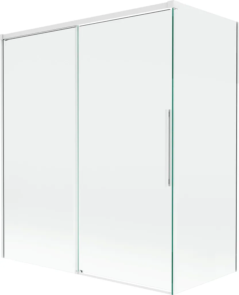 Écran de baignoire coulissant 140 cm transparent et blanc Mexen Rox 8C9