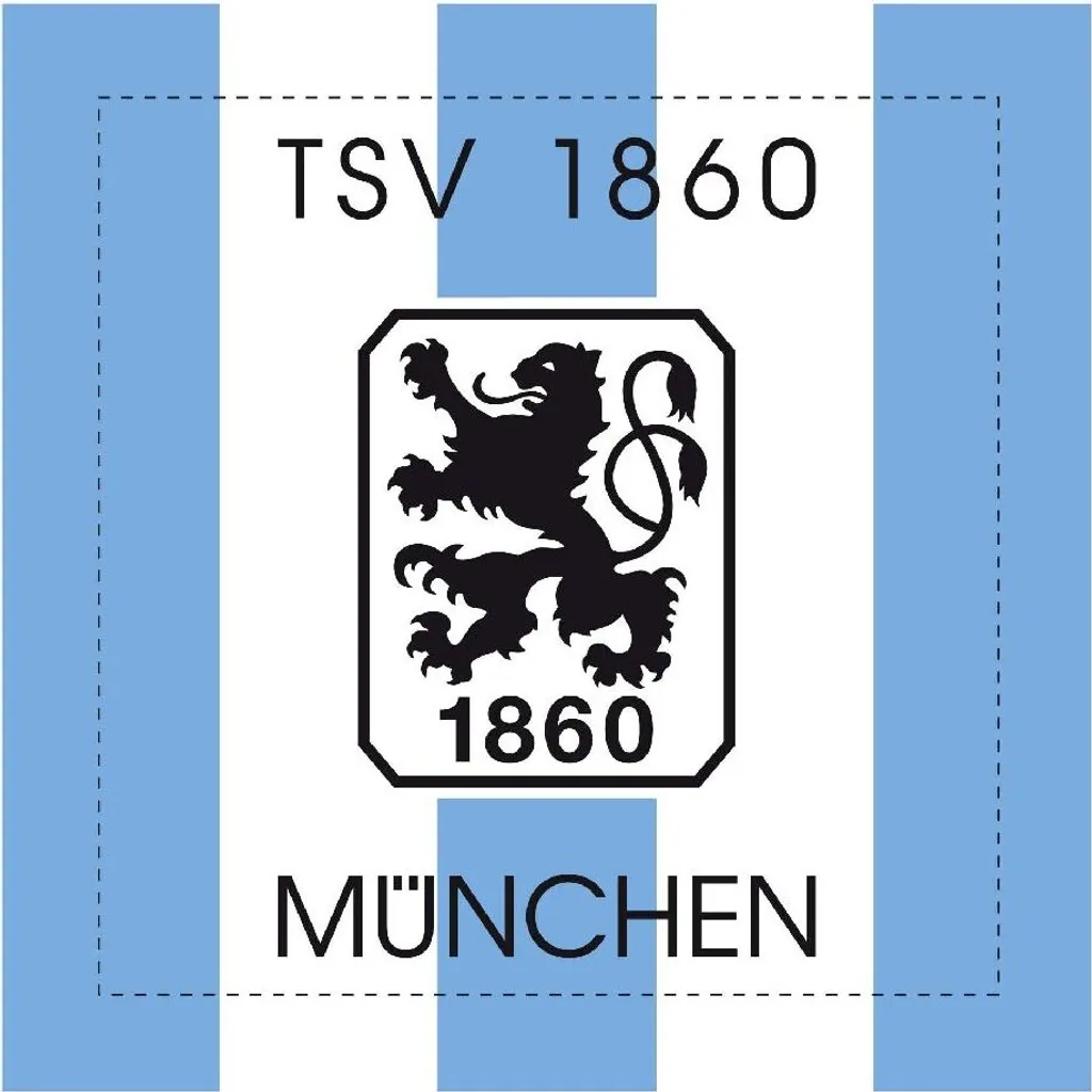 Boussole d'assise TSV 1860 München avec Drapeau Club de Football Neuf