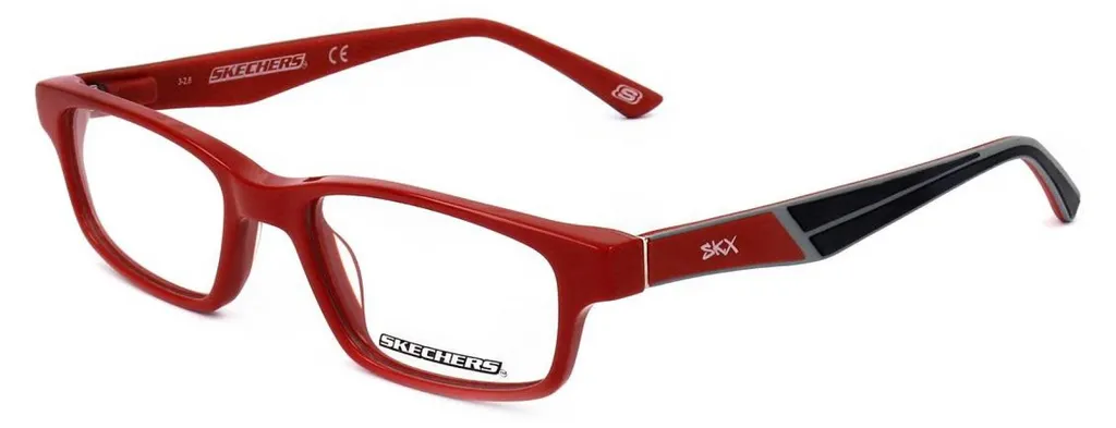 Monture optique ado Skechers SE1161 en acétate rouge taille 46-16