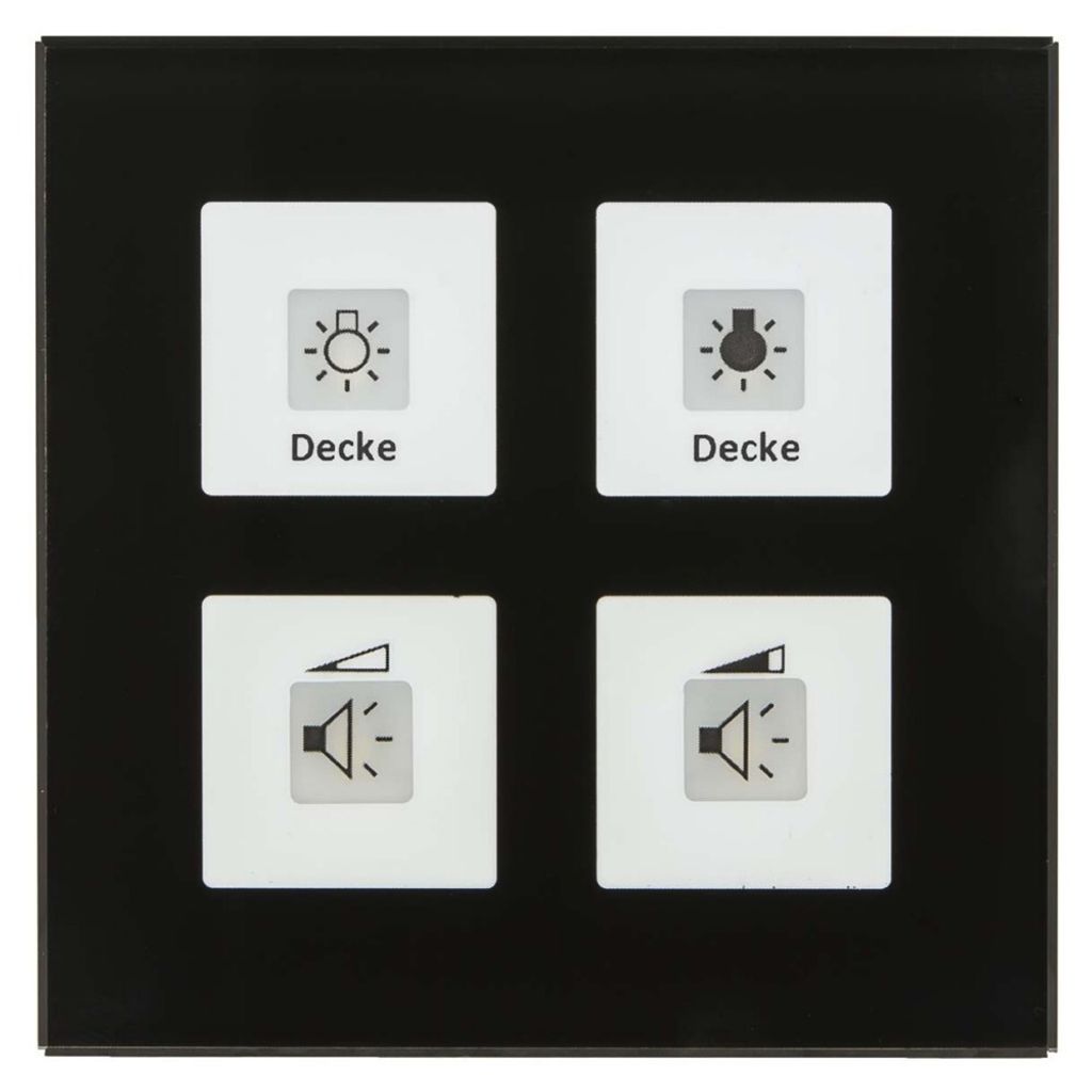 MDT BE-GT04S.01 Glastaster Plus 4fach Schwarz (BE-GT04S.01)