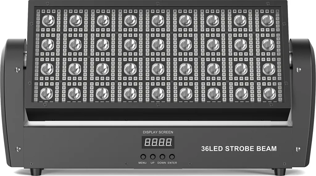 Stroboscope LED 200W RGB avec dégradés vifs et programmes intégrés