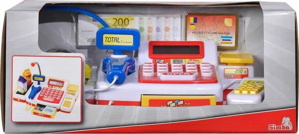 Caisse de supermarché interactive avec scanner laser et écran digital
