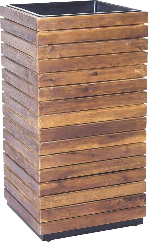 Legno Rigato VIVANNO Colonna BLOCK in legno, marrone rigato - 43x43x80