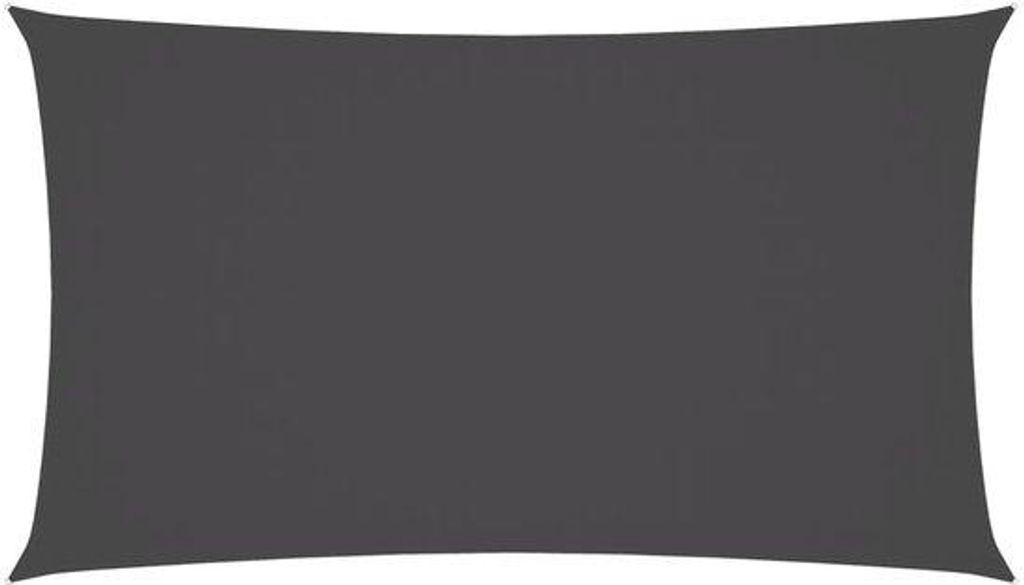 Schaduwdoek Rechthoekige Antraciet Oxford-Doek 2x4,5m Wasserfest UV-beständig mit Sonnenseil und Seilen
