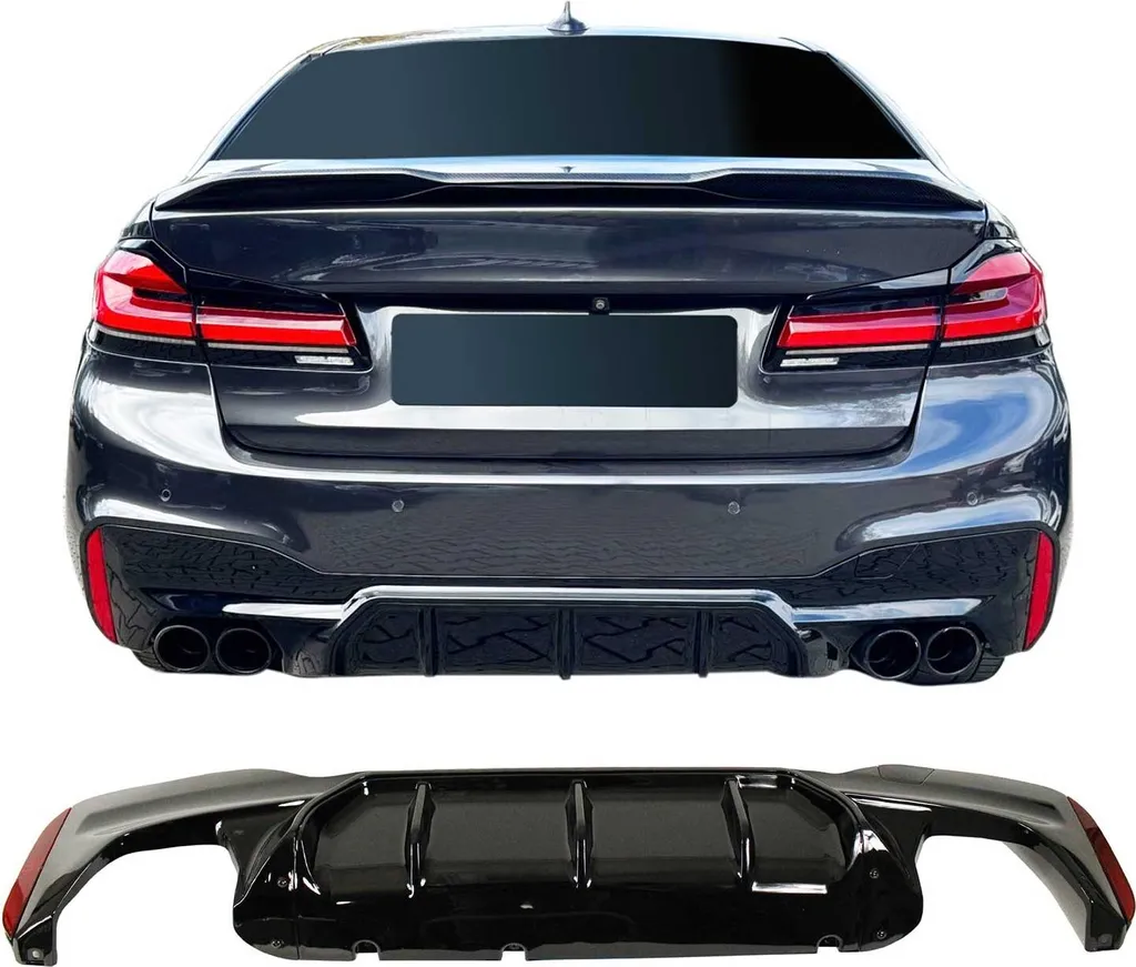 Diffuseur Look Sport BMW Série 5 G30 G31 en ABS Noir Haute Résistance