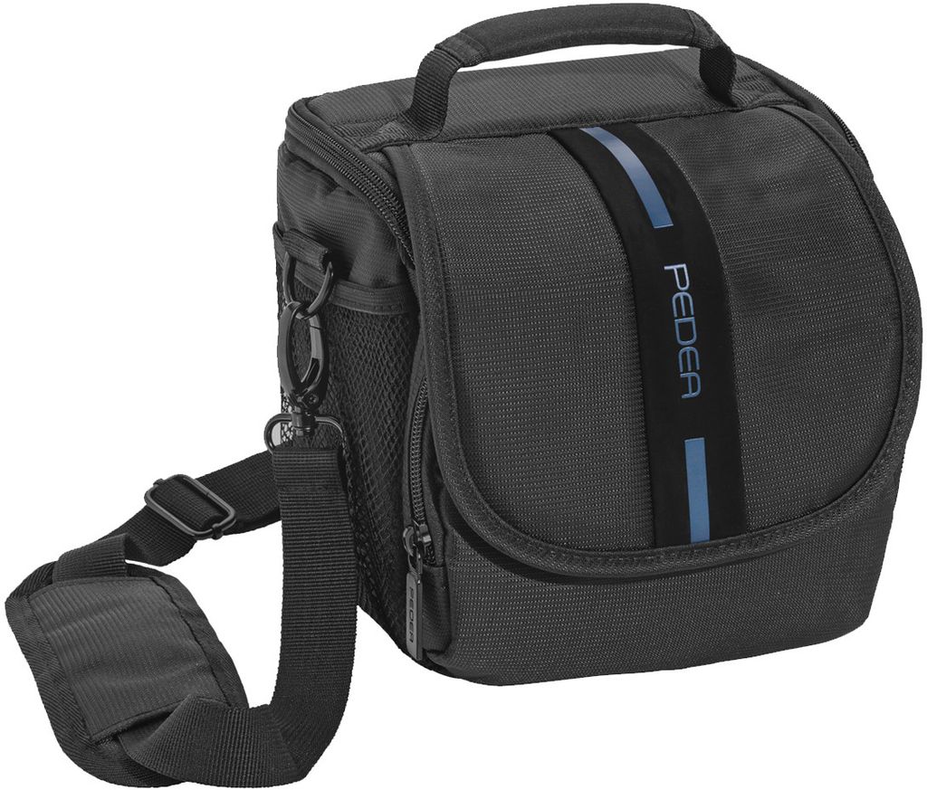 PEDEA Kameratasche "Essex" Größe M, schwarz/blau Produktbild 