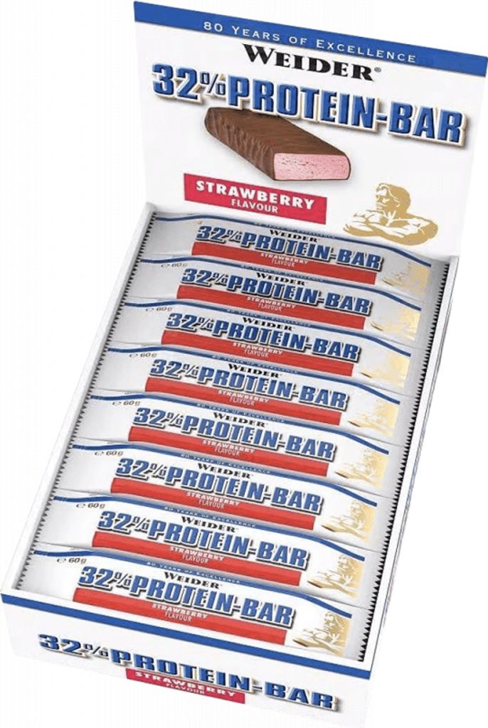 Weider 32% Protein Bar (12x60g) Strawberry - Riegel - Protein-Riegel