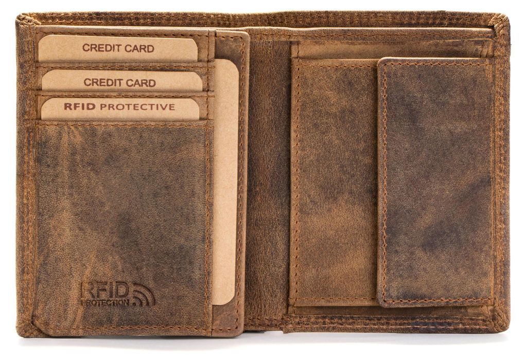 Benthill Geldbörse Herren Leder mit RFID | Portemonnaie aus Produktbild 