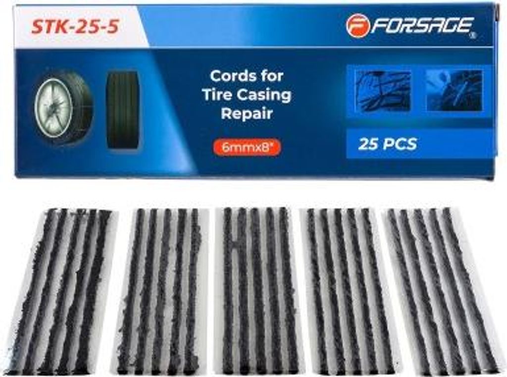 Forsage Reifenreparaturschnüre Set 6mm 25Stk