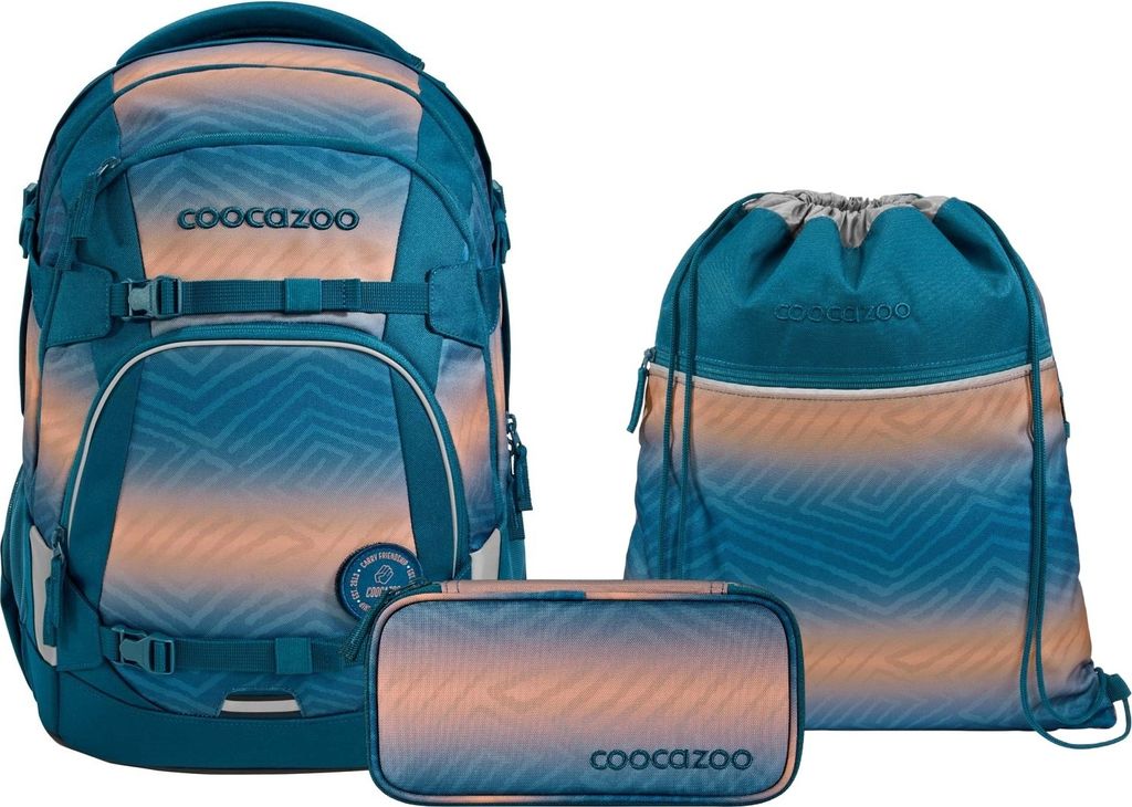 Coocazoo Schulrucksack MATE Pacific Tribes 3-teilig, ab 5. Klasse