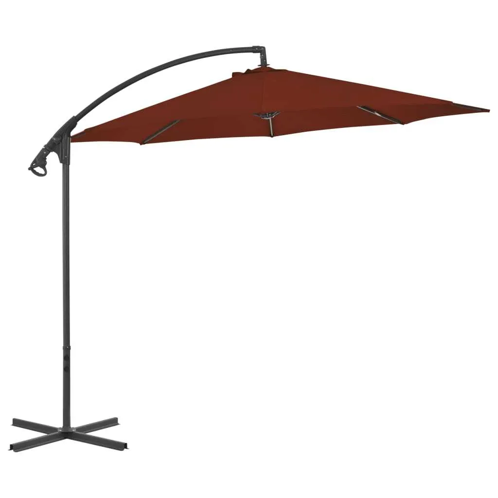 vidaXL Ombrellone 300cm Terracotta - L'Ombra Intelligente per il Tuo Relax