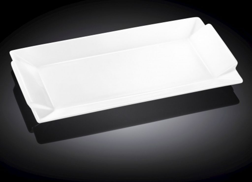 Plat de service Wilmax 40 x 20 cm en porcelaine, blanc Image du produit 