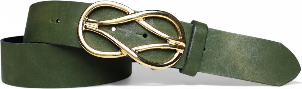 FRONHOFER Damengürtel 4 cm mit goldener Schmuckschnalle, echt vergoldet