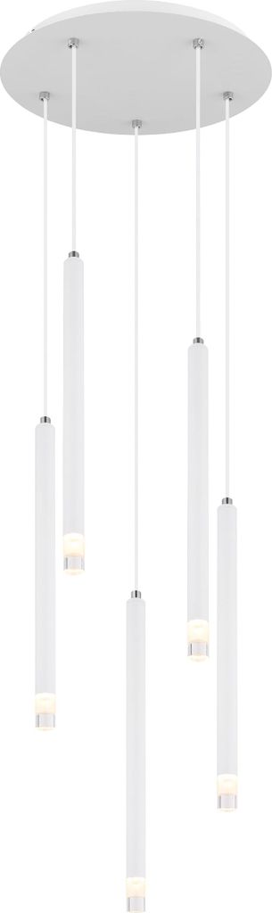 Závesné svietidlo, biely kov, satinované H 120 cm Obrázok produktu 